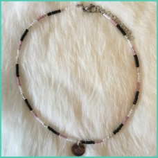 Choker met bedel / zilver